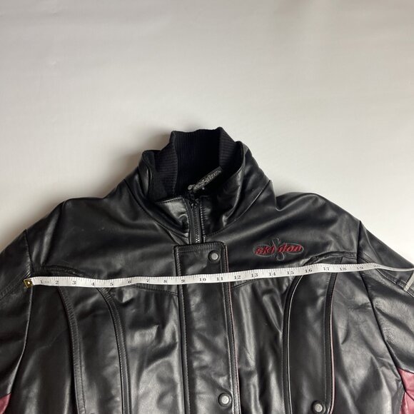 VTG SKI-DOO Racing Genuine Leather Jacket Men's Size L Made in Canada Bombardier - Picture 13 of 16